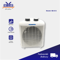 National Distributor ND-312 Fan Heater with Thermostat Overheat Protection